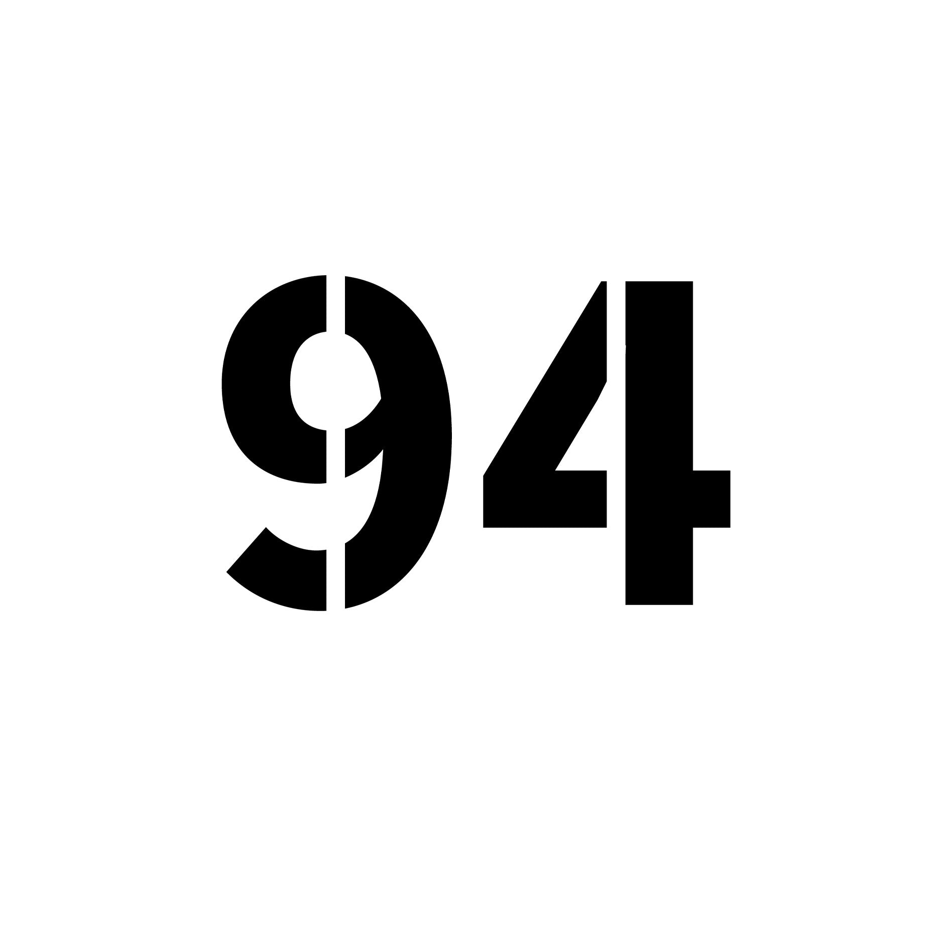 Fancy Lettering 94 94 Stencil Decal - 5