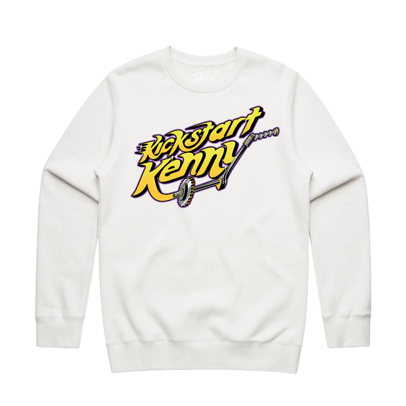 Kickstart Kenny Crewneck Sweatshirt - White