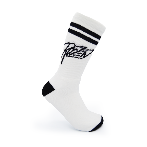 Signature Crew Socks - White / Black