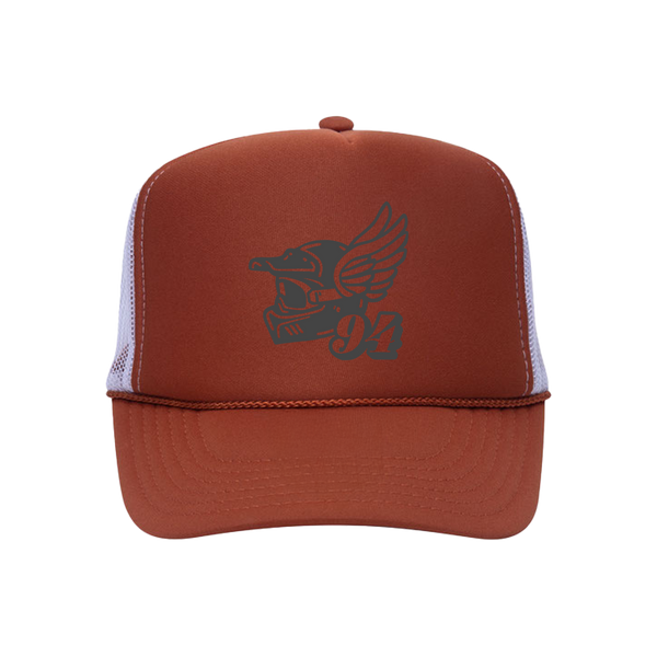 94 Flight Foam Trucker Hat - Burnt Orange / White