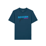 Short sleeve teal shirt with the words roczen racing and a signature 