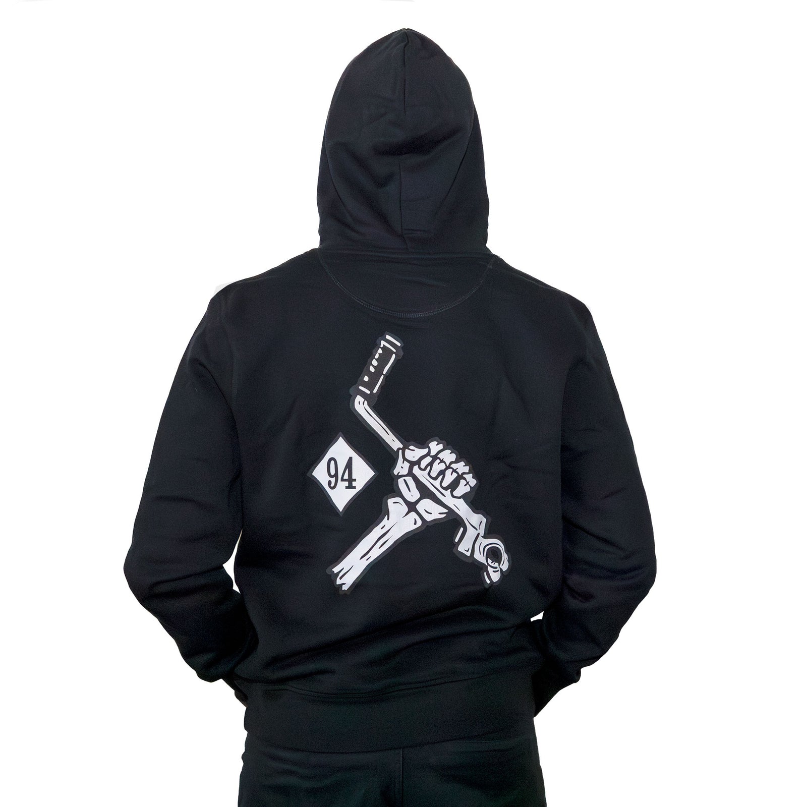 【HI FI FNK】Ken Cotton Longsleeve Kickstart Bones Hoodie - Black – Ken Roczen